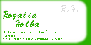 rozalia holba business card